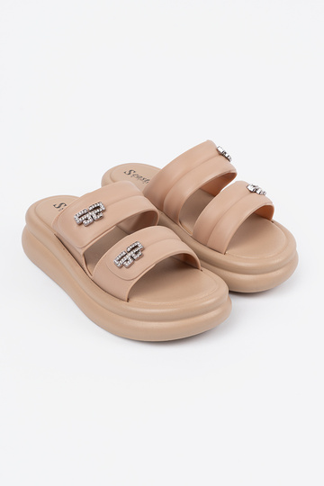 beige Chaussons femmes avec... 2