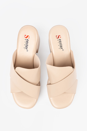 beige Chaussons sur le talon 2