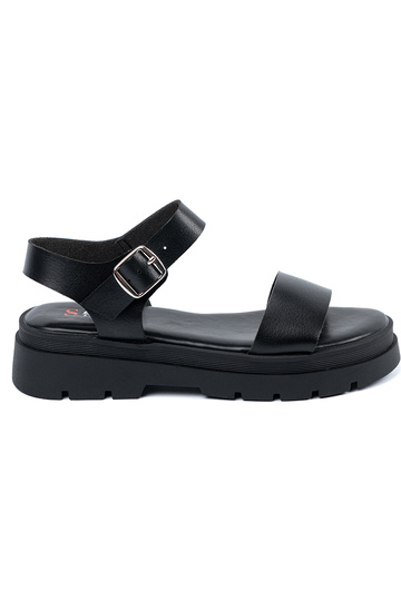 Zwarte dames sandalen met...