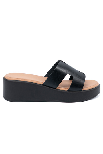 Zwarte dames slippers met...