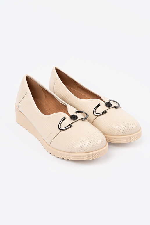 Wedge schoenen met decoratieve gesp Wedge schoenen met decoratieve gesp