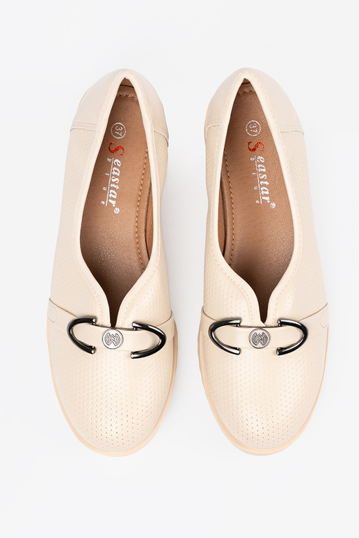 Wedge schoenen met decoratieve gesp Wedge schoenen met decoratieve gesp