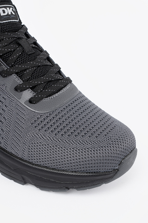 Zwarte herensportschoenen met groene...