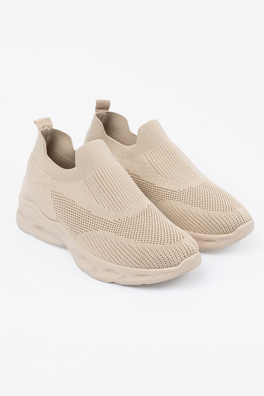 Beige sportschoenen met sluiting Beige sportschoenen met sluiting