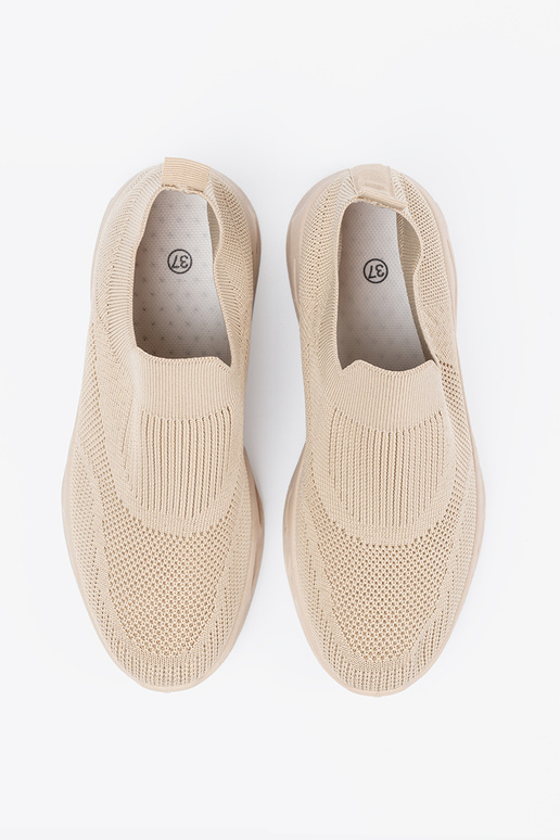 Beige sportschoenen met sluiting Beige sportschoenen met sluiting