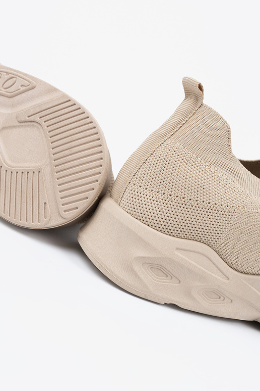 Baskets de sport couleur sable avec...