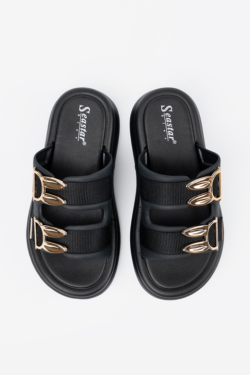 Pantoffels met een platform en gouden... Pantoffels met een platform en gouden...
