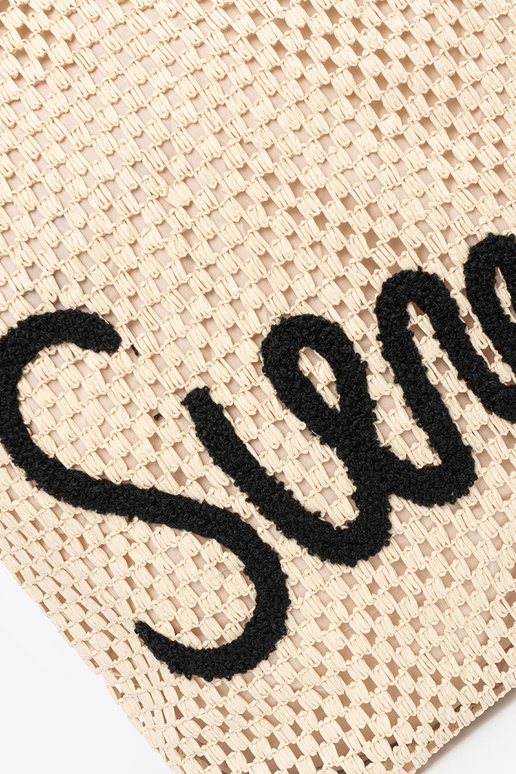 Helle Beigefarbene Strandtasche Helle Beigefarbene Strandtasche