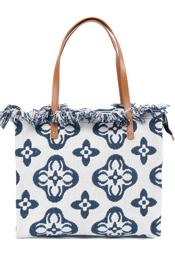 Strandtas met franjes aan...