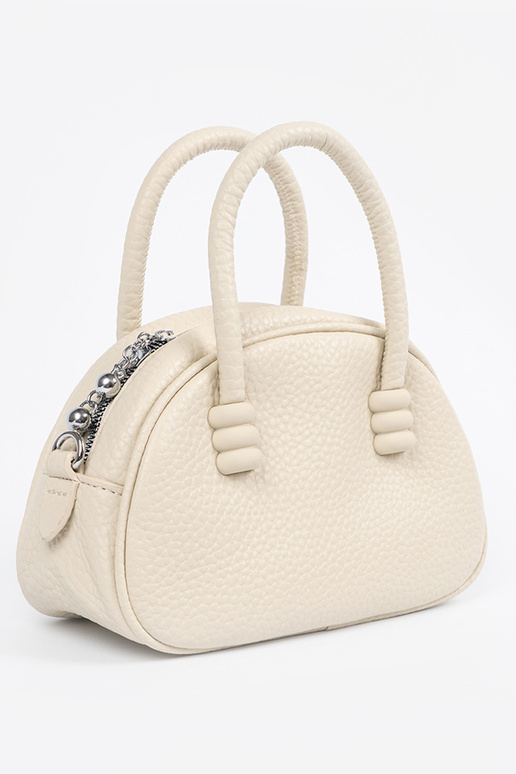 Heldere beige portemonnee met riempjes