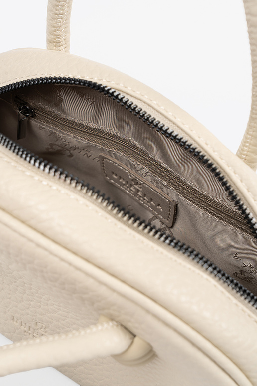 Heldere beige portemonnee met riempjes