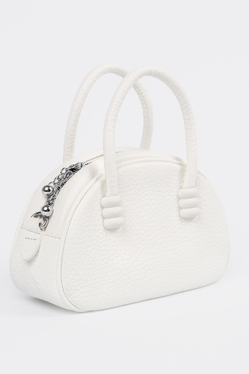 Weiße Geldbörse mit Riemen 2