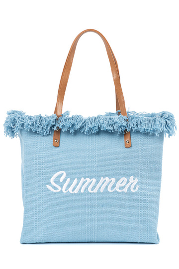 Strandtasche mit Quasten...