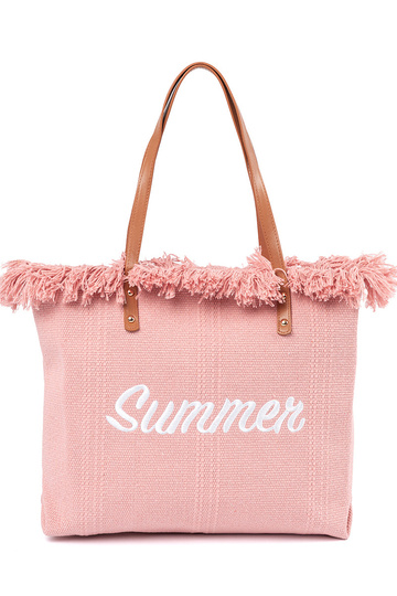 Rosa Strandtasche