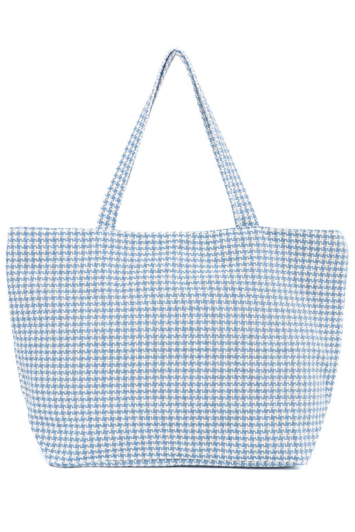 Strandtas / tas met blauw-wit geruit...