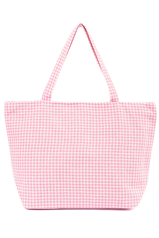 Strandtas / tas met roze-wit geruit...