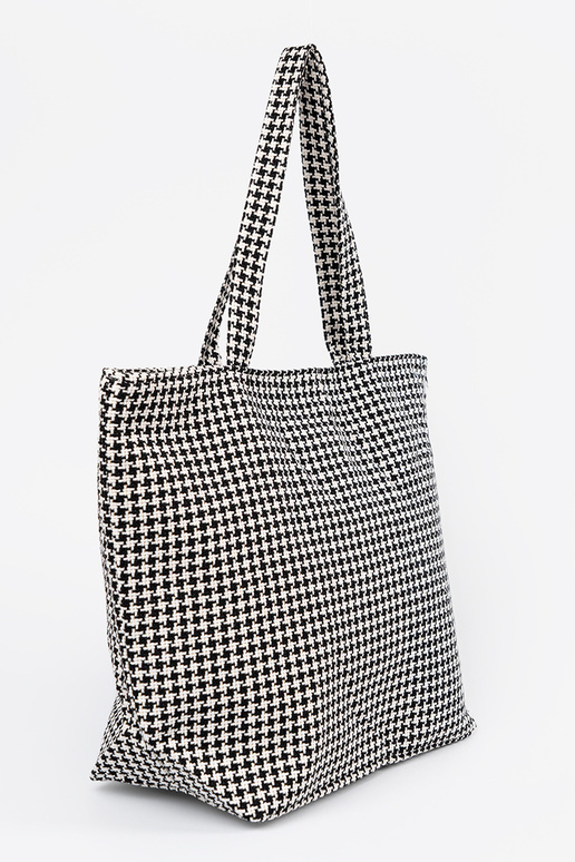 Strandtas / tas met zwart-wit geruit...