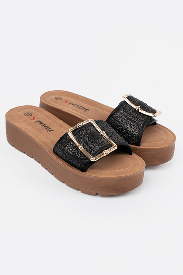 Chaussons noirs avec boucle... 2