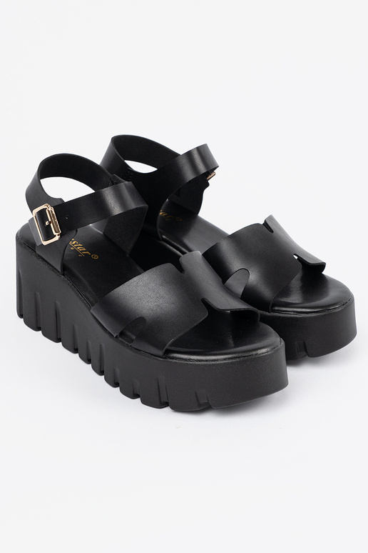 Chaussures noires avec haute plateforme Chaussures noires avec haute plateforme
