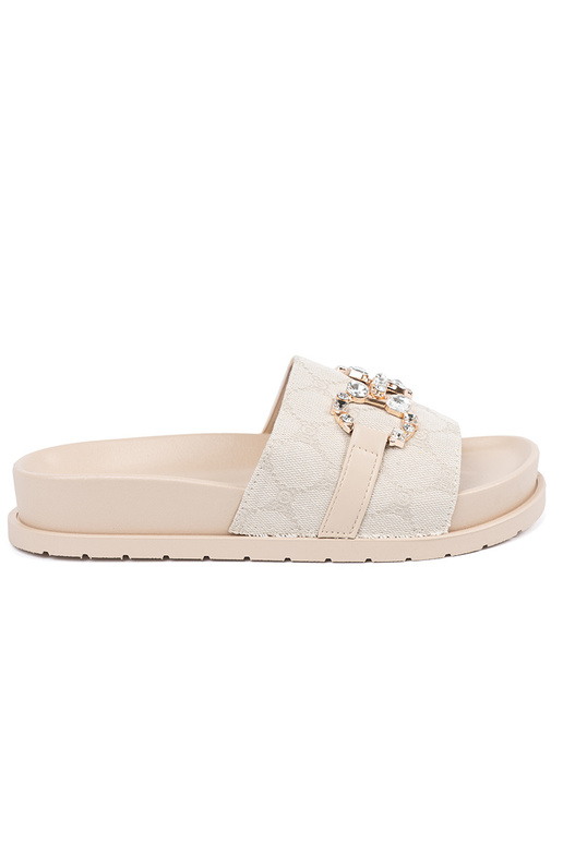 elfenbeinfarbe Hausschuhe ze zdobieniem