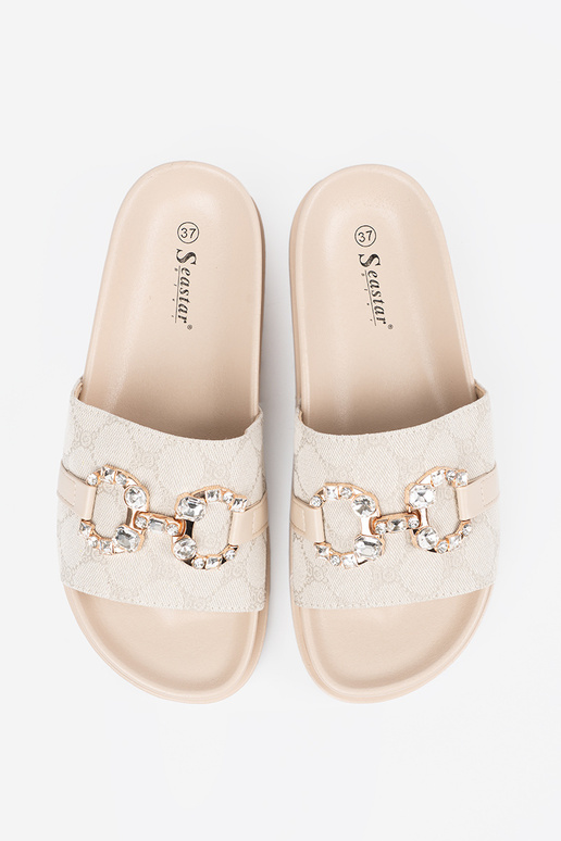 ivoor slippers ze zdobieniem