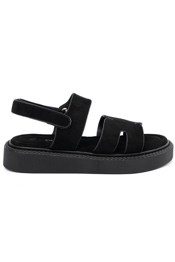 Zwarte sandalen met...