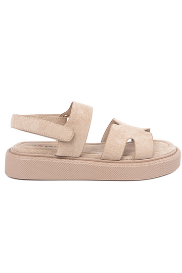 Beige schoenen met platform...