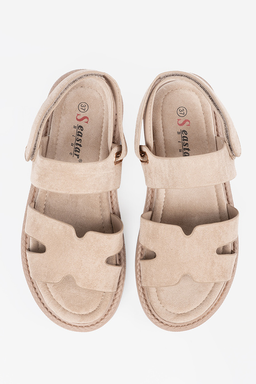 Beige schoenen met platform en... Beige schoenen met platform en...