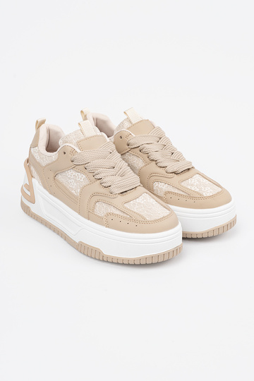 Zandkleurige dames sneakers... 2