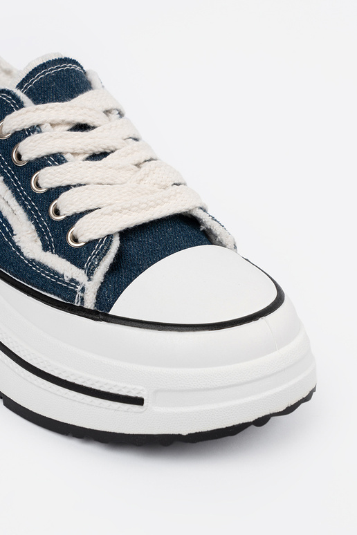 Donkerblauwe kleur dames schoenen met...