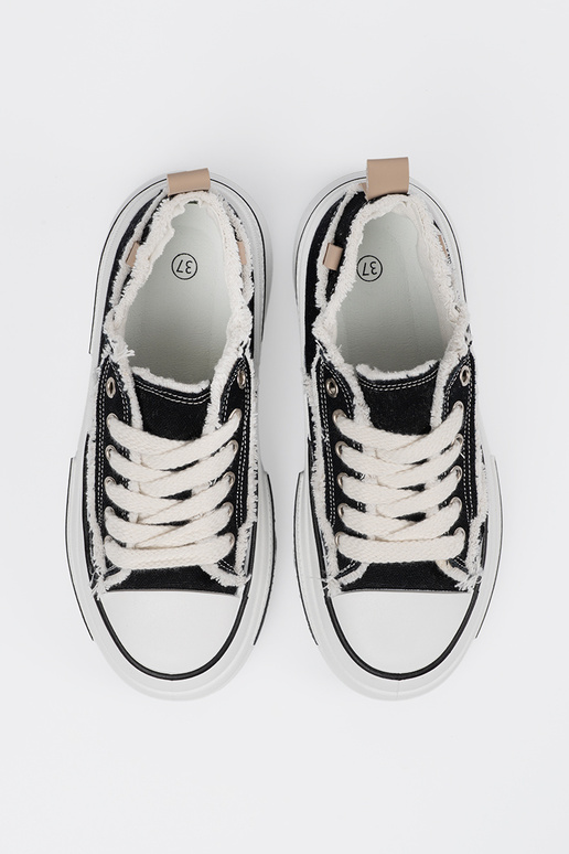 Zwarte kleur klassieke dames sneakers...