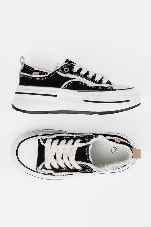 Zwarte kleur klassieke dames sneakers...