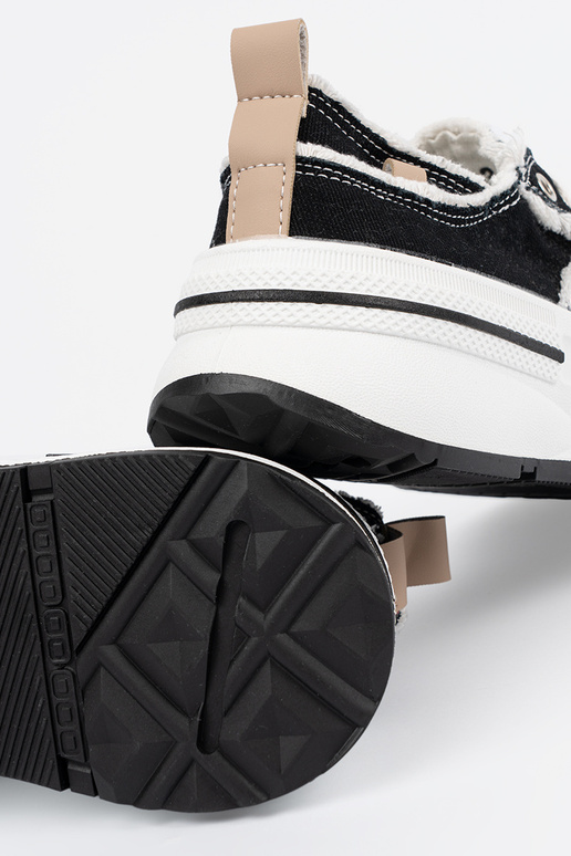 Zwarte kleur klassieke dames sneakers...