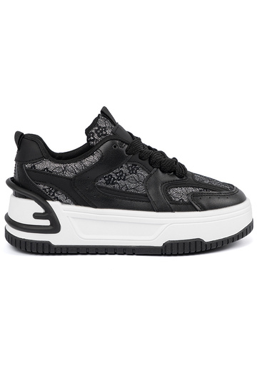 Zwart-witte dames sneakers...