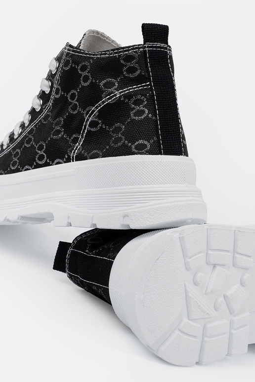 Zwarte kleur schoenen met veters en...