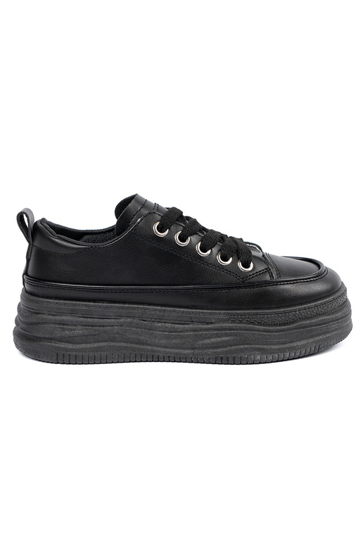 Zwarte sneakers met een platform Zwarte sneakers met een platform