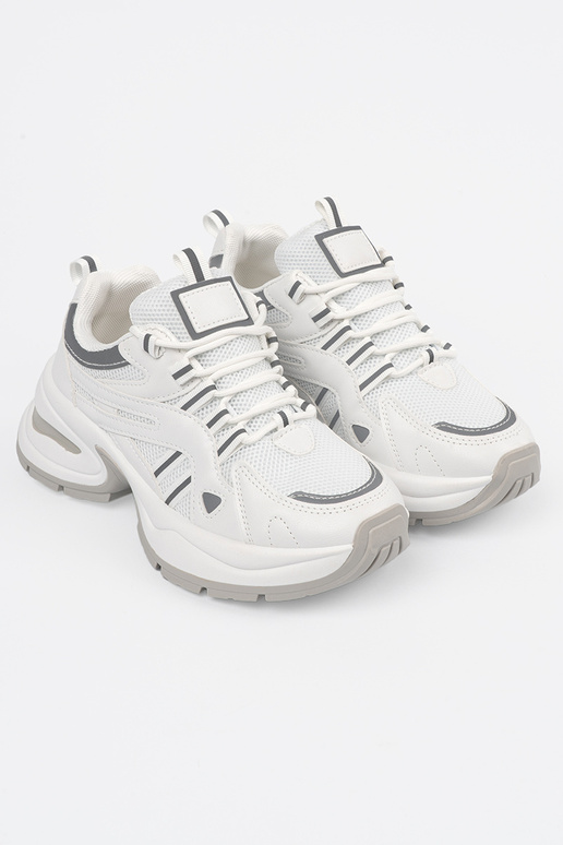 Witte dames schoenen met platform