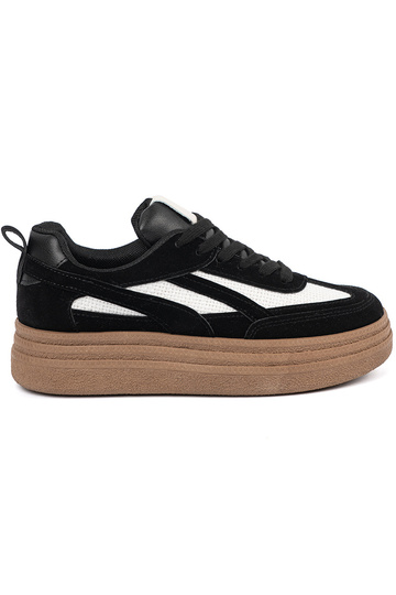 Zwarte dames sneakers met...