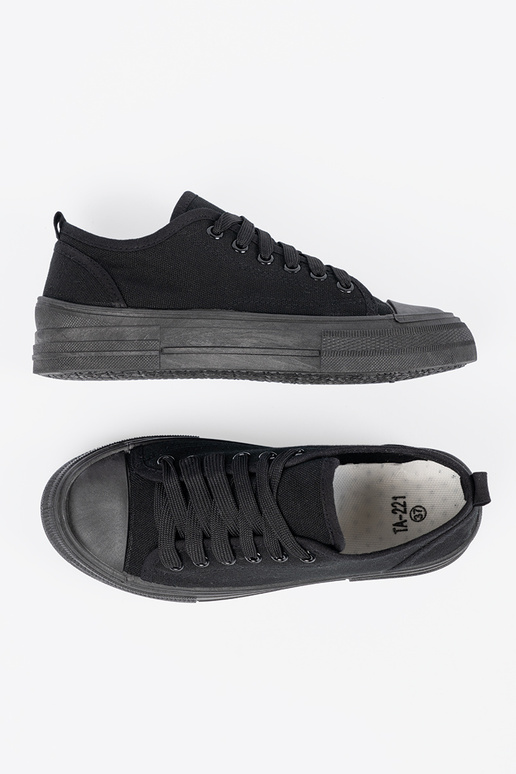 Bequeme schwarze Schuhe mit kurzem...