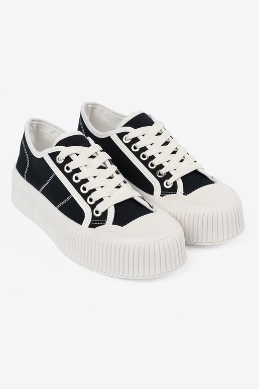 Baskets noires de style sportif avec...