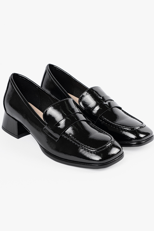 Schwarze Damen Schuhe im Lord-Stil