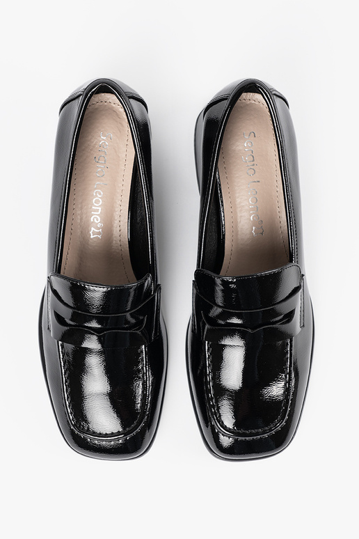 Schwarze Damen Schuhe im Lord-Stil