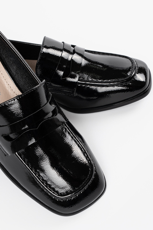 Zwarte dames schoenen in lorde stijl