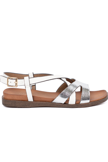 Goldfarbene Sandalen mit...