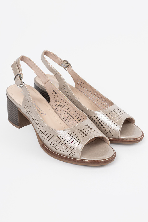 Goldfarbene Damen Schuhe mit...