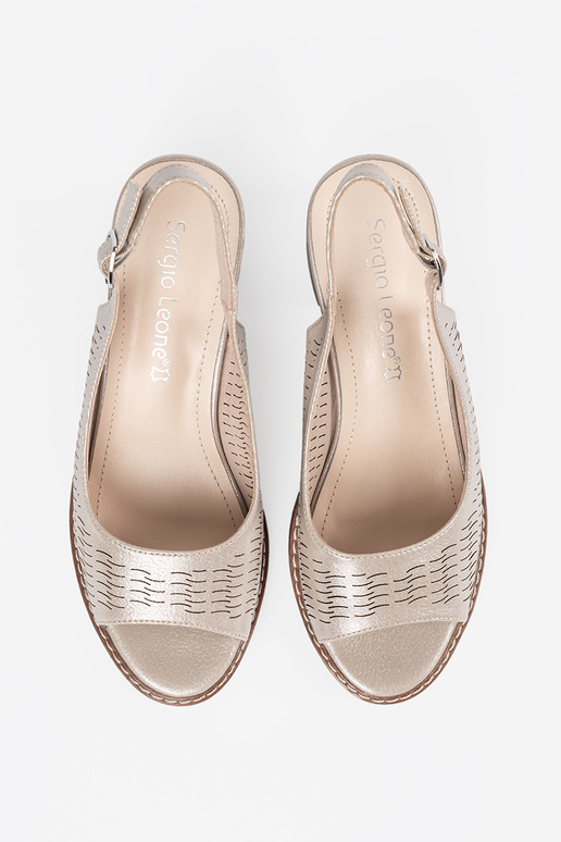 Bottines dorées pour femmes à petit...