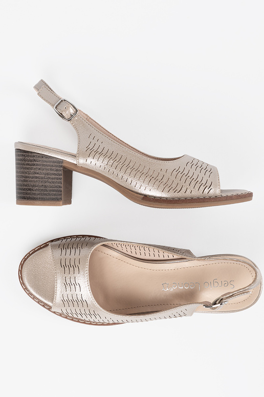 Bottines dorées pour femmes à petit...