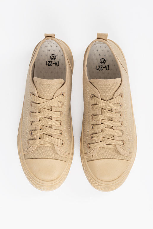 Lage dames schoenen in zandkleur