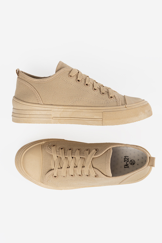 Lage dames schoenen in zandkleur