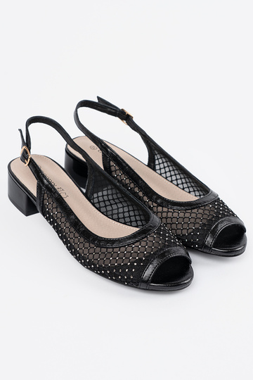 Sandalen met decoratief net... 2